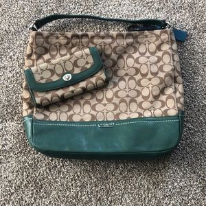 Coach handbag and matching wallet